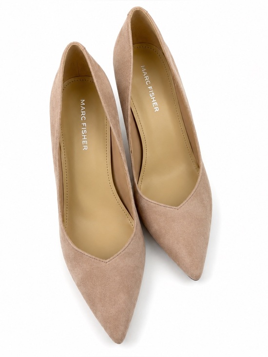 Marc Fisher Shoes - Marc Fisher Blush Pink Suede Pointed Toe Pumps